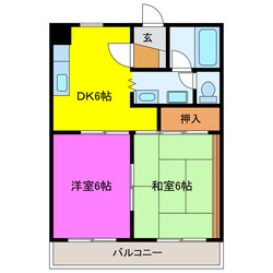 ＭＡＮＳＩＯＮ　ＥＶＥＲ　ＧＲＥＥＮの物件間取画像